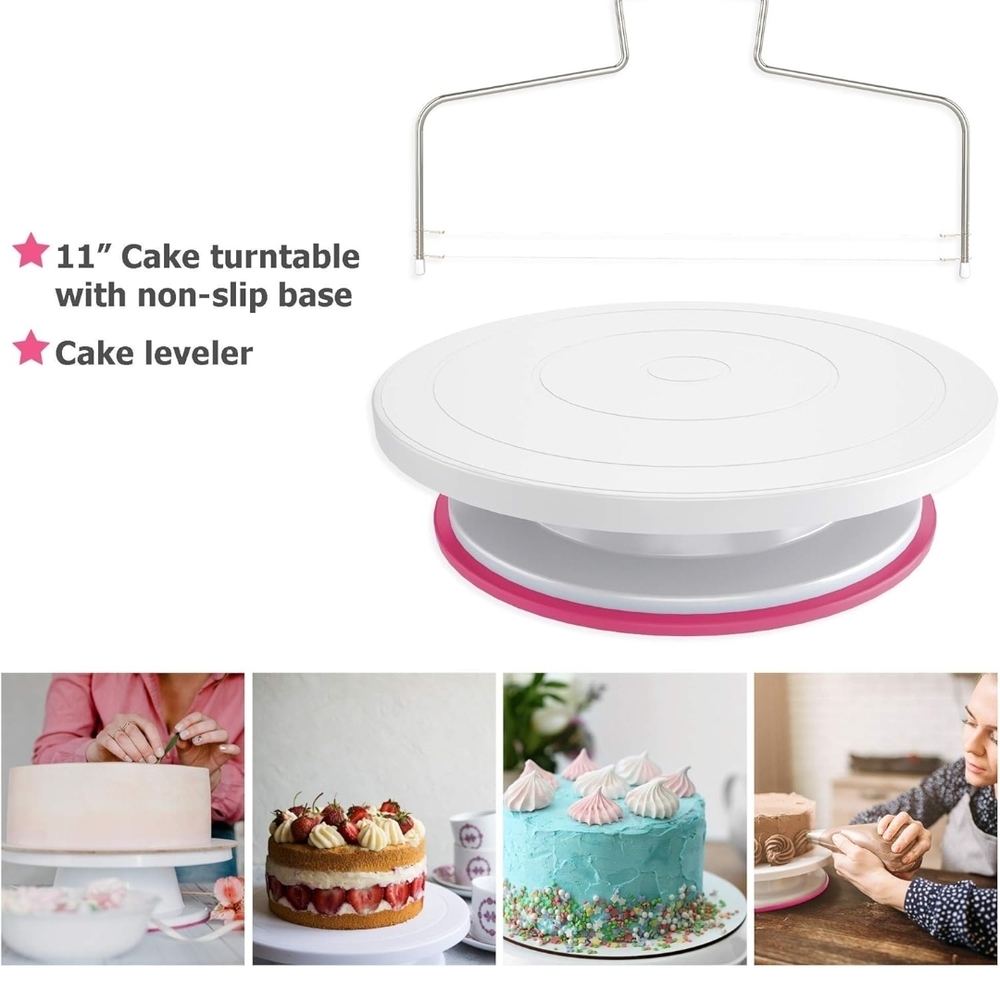 Cake Decorating Set with Turntable and Tips - Picture 3 of 10
